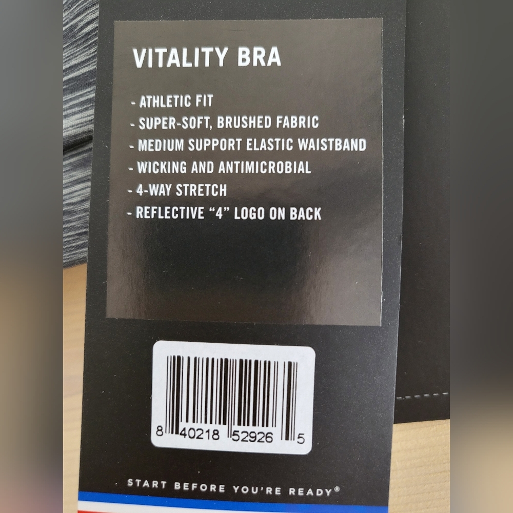 NWT FourLaps Vitality Sports Bra Charcoal Space Dye size S - Picture 6 of 7